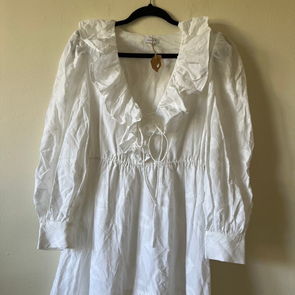 Rhode Resort maxi white dress size S lips print C10 - Picture 3 of 4